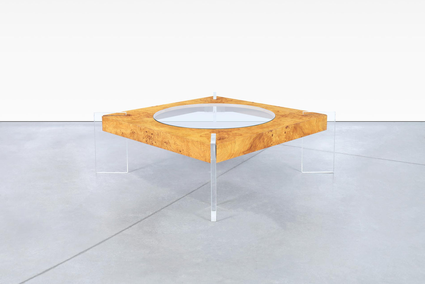Vintage Burl Wood Coffee Table by Vladimir Kagan