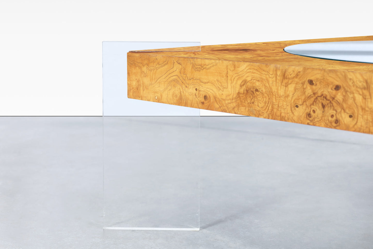 Vintage Burl Wood Coffee Table by Vladimir Kagan