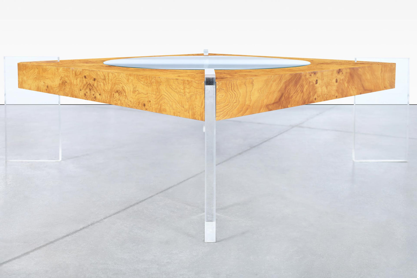 Vintage Burl Wood Coffee Table by Vladimir Kagan