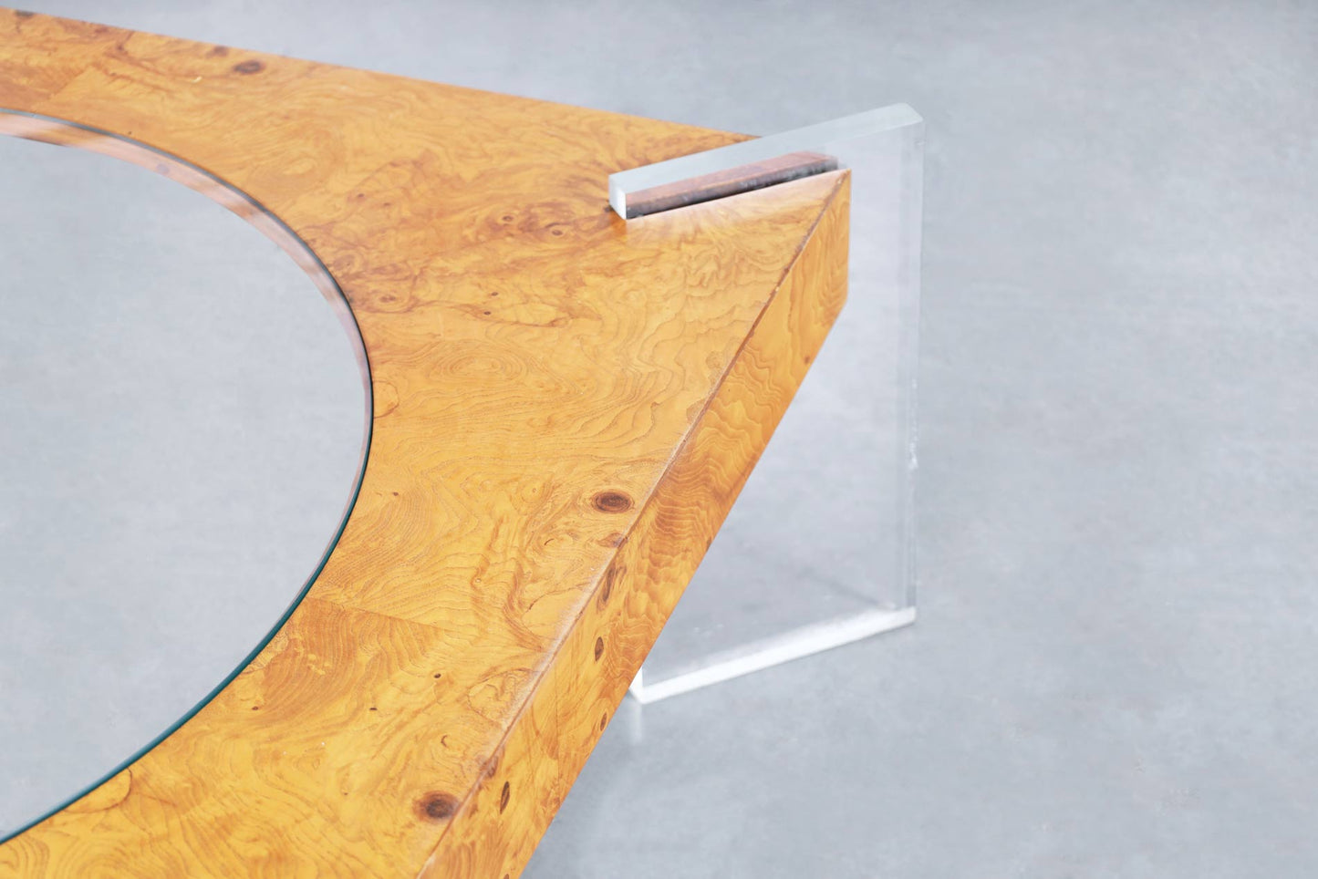 Vintage Burl Wood Coffee Table by Vladimir Kagan