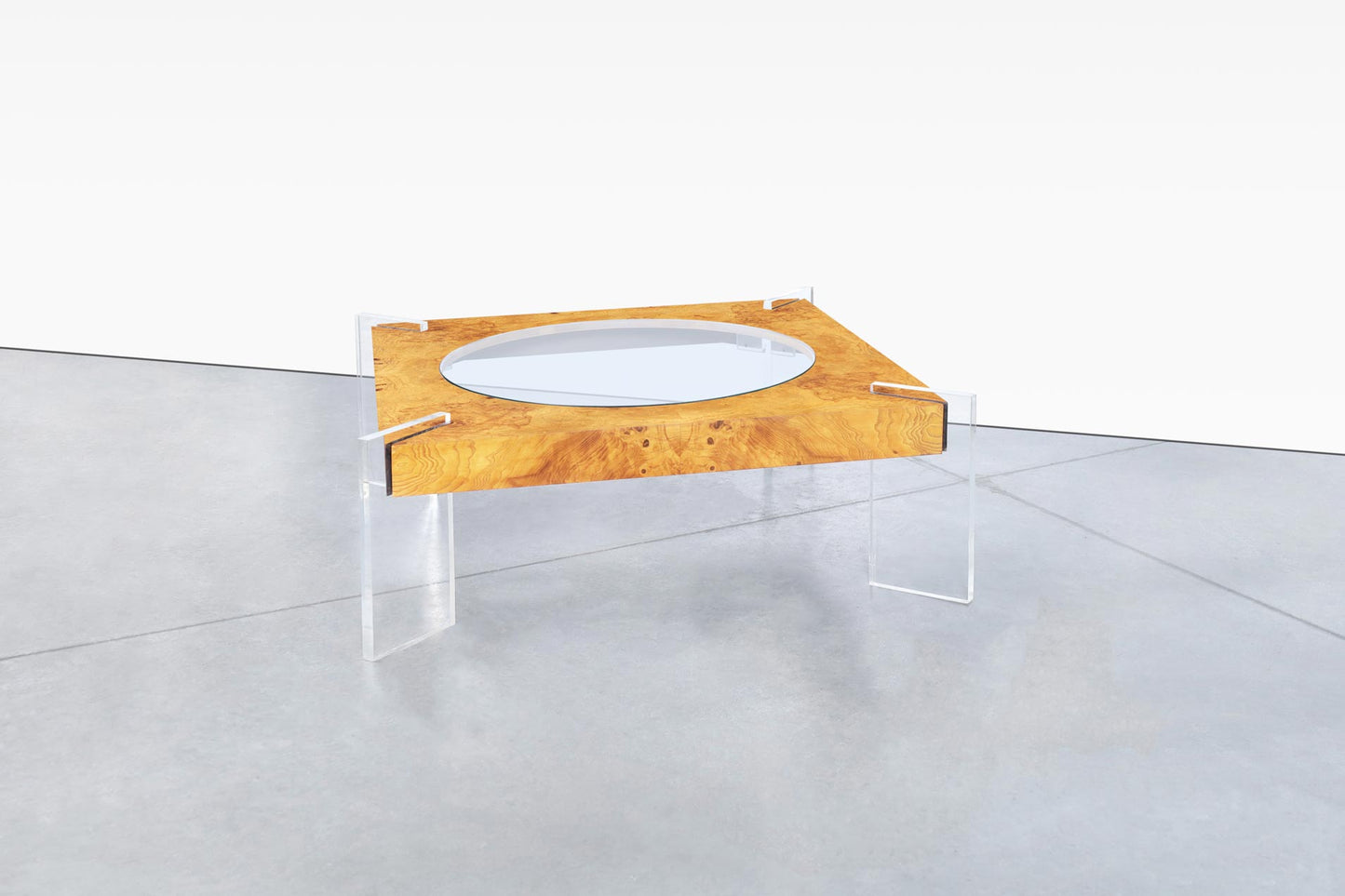 Vintage Burl Wood Coffee Table by Vladimir Kagan