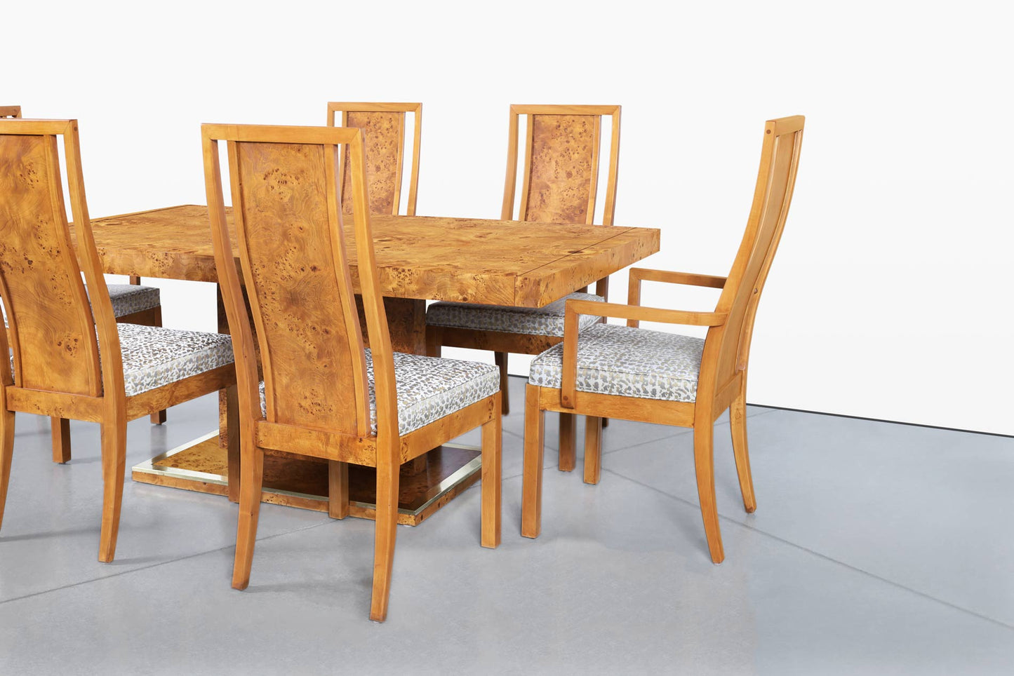 Vintage Burl Wood Dining Room Set by Thomasville