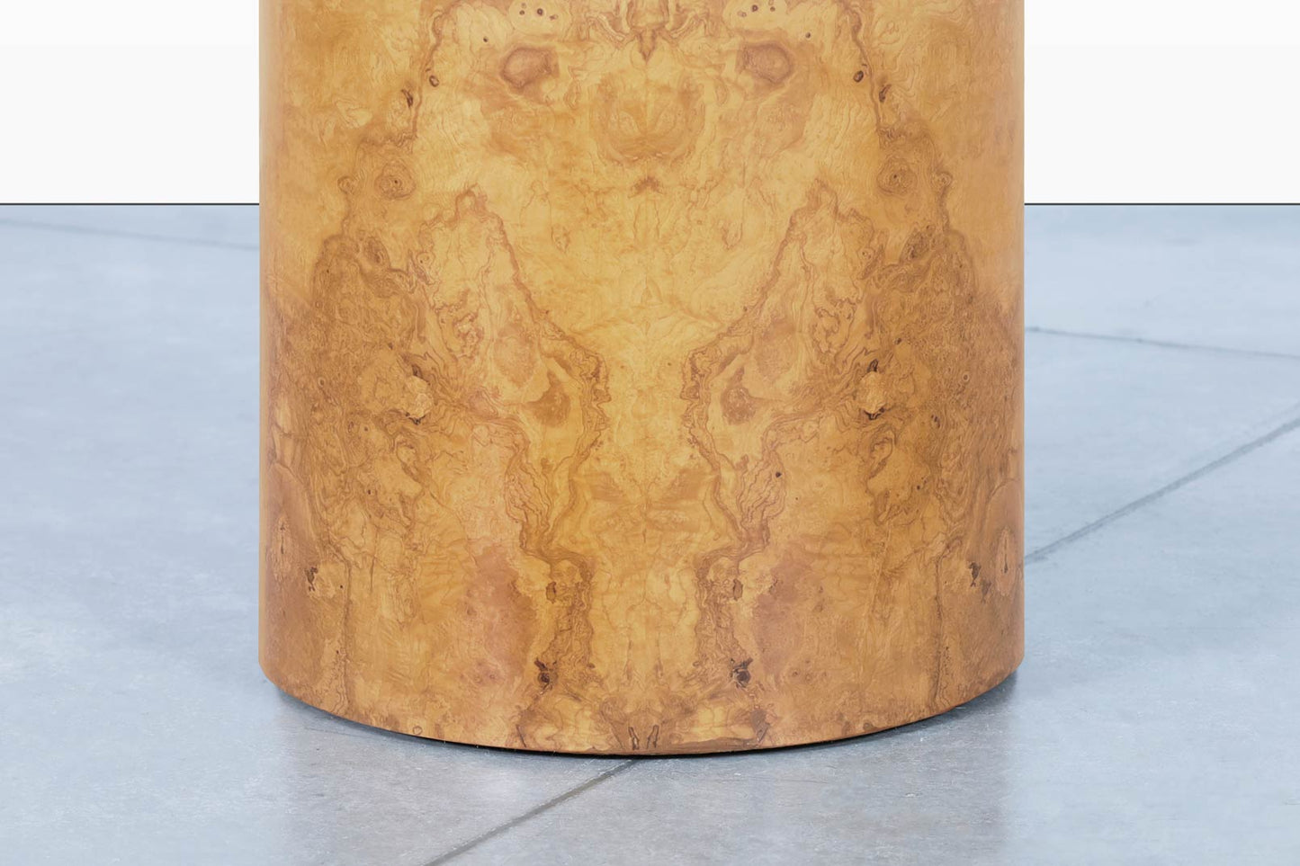 Vintage Burl Wood "Drum" Side Table by Paul Mayen for Habitat International