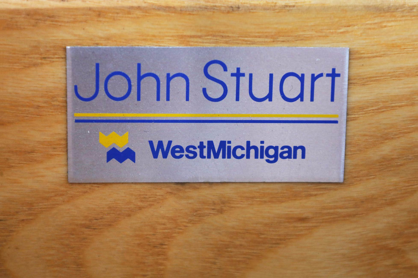 Vintage Burl Wood and Bronze Freestanding Wall Unit by John Stuart