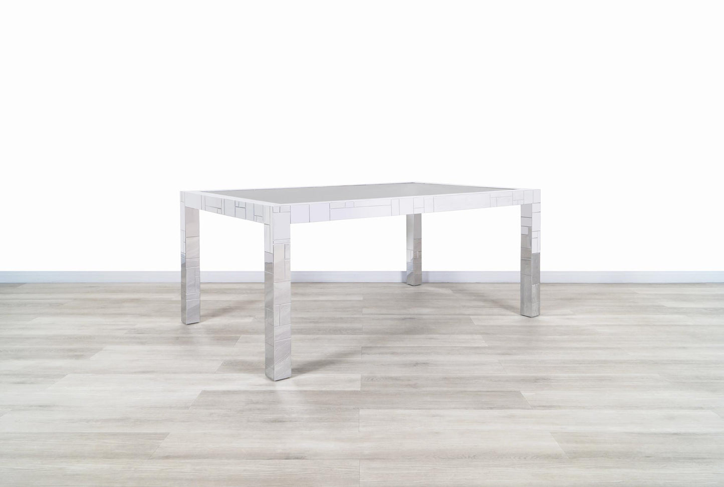 Vintage “Cityscape” Chrome Dining Table by Paul Evans for Directional, 1970s