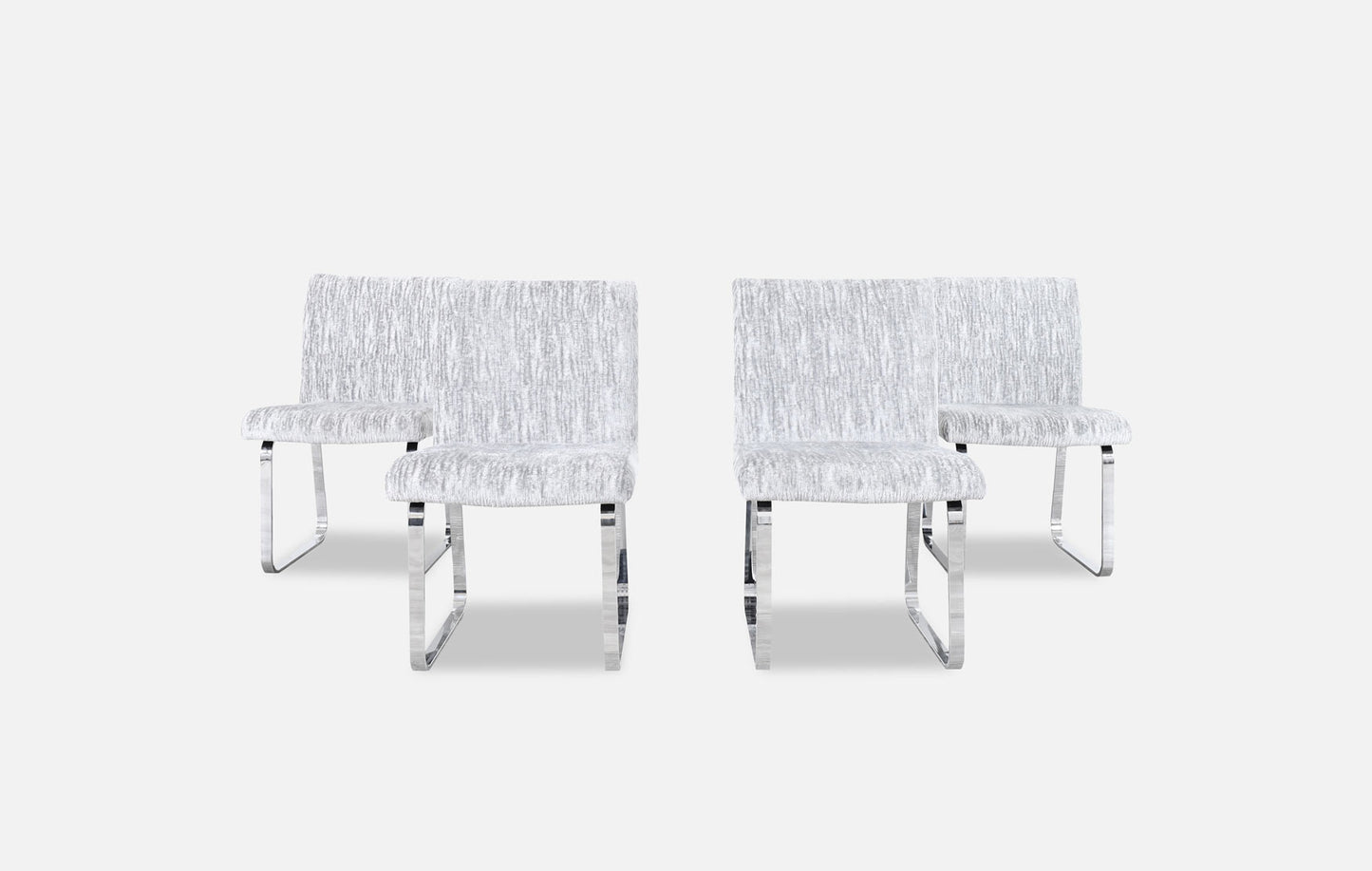 Vintage Chrome Dining Chairs by Design Institute of America