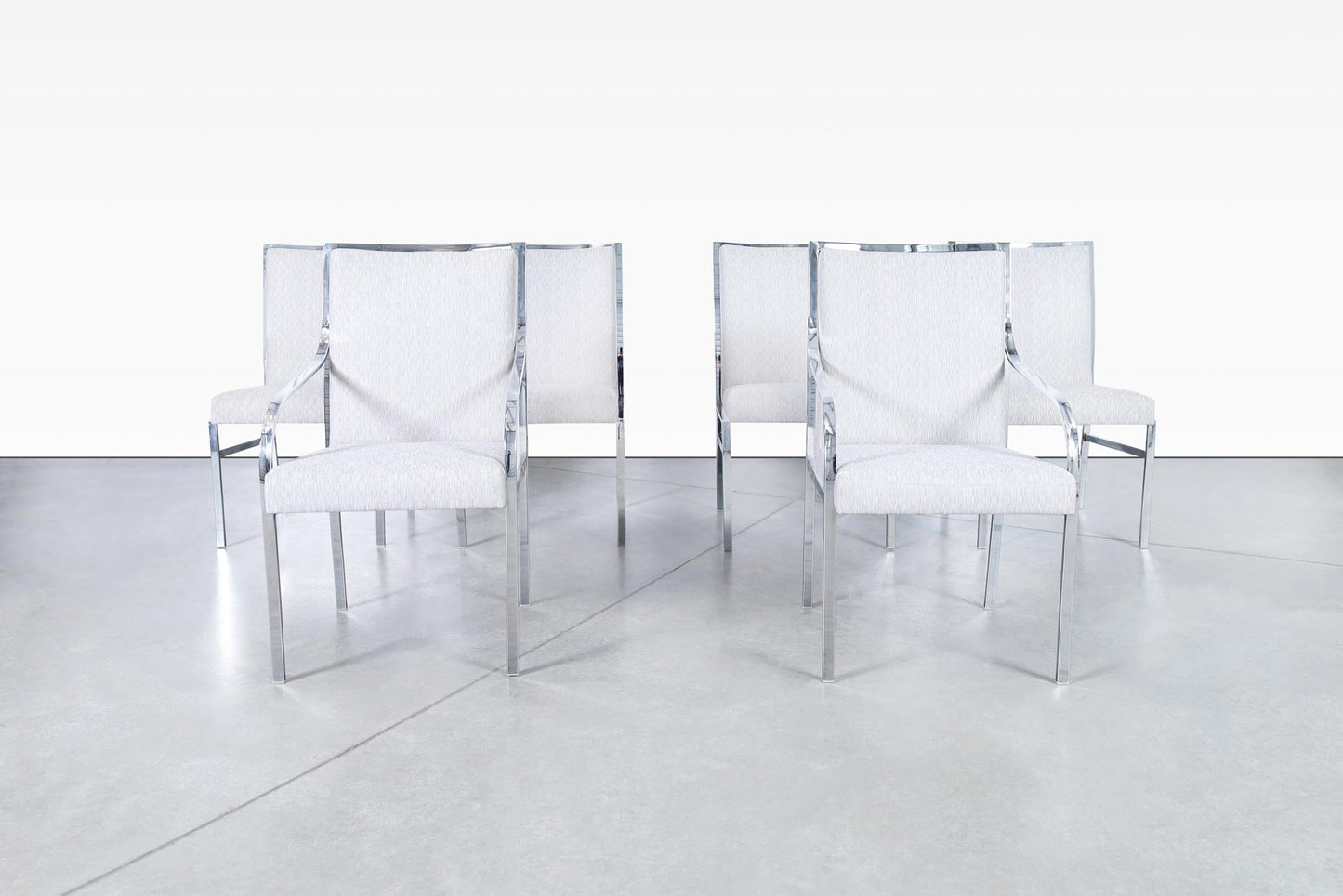 Vintage Chrome Dining Chairs by Pierre Cardin for Dillingham