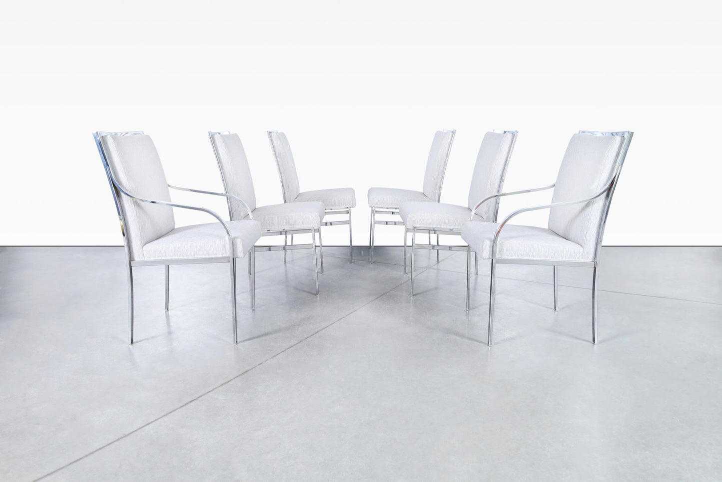 Vintage Chrome Dining Chairs by Pierre Cardin for Dillingham