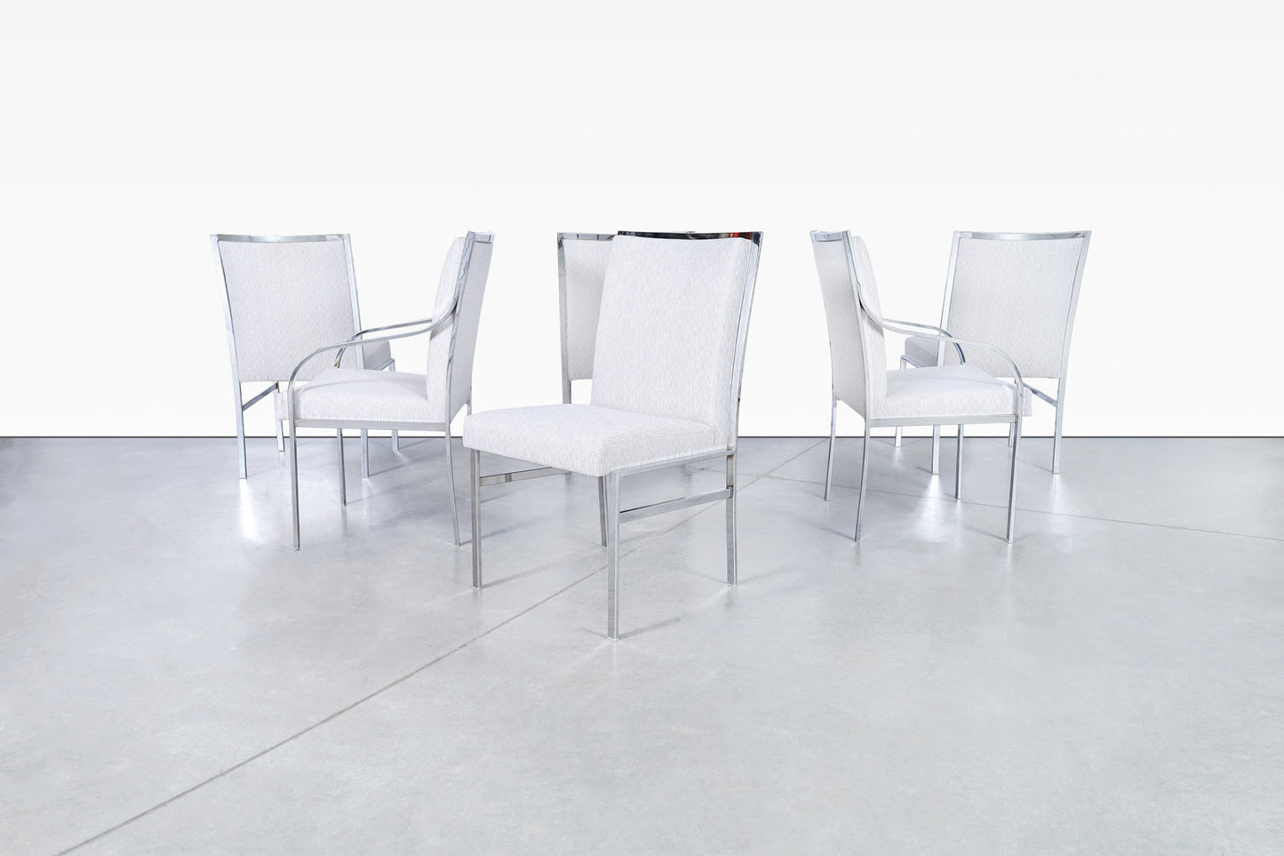 Vintage Chrome Dining Chairs by Pierre Cardin for Dillingham