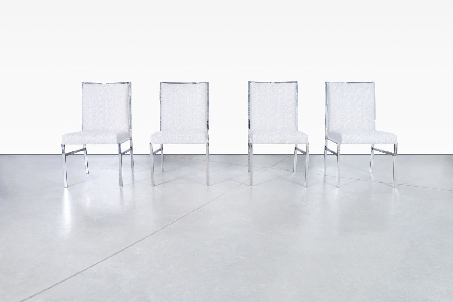 Vintage Chrome Dining Chairs by Pierre Cardin for Dillingham