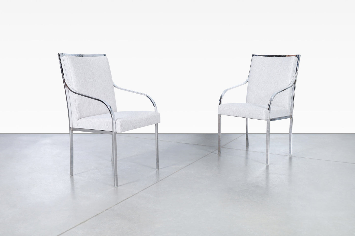 Vintage Chrome Dining Chairs by Pierre Cardin for Dillingham