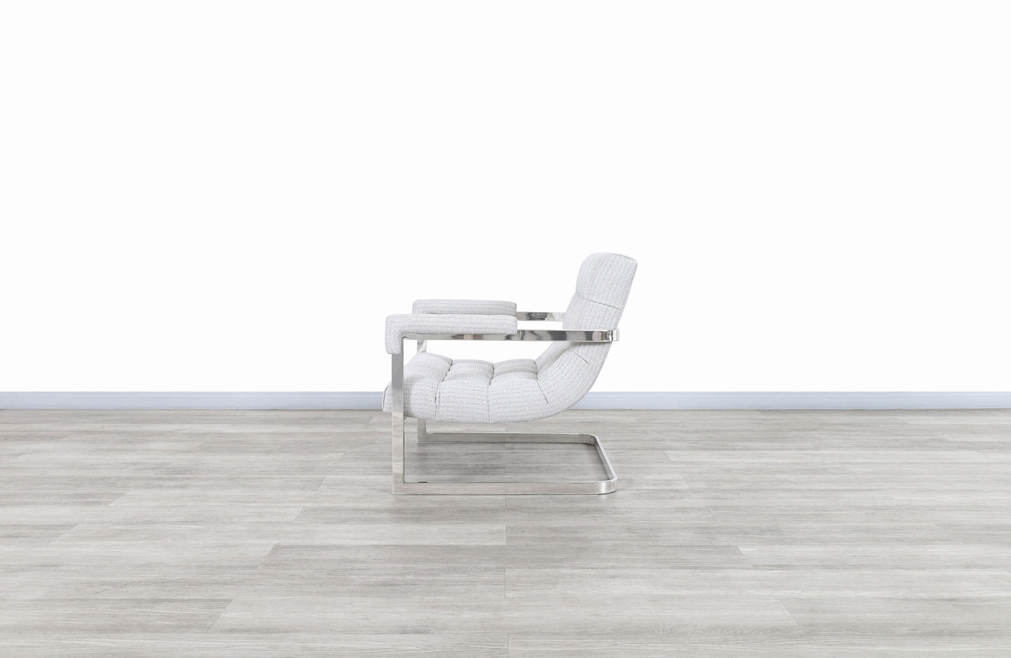 Vintage Chrome "Scoop" Lounge Chairs by Milo Baughman