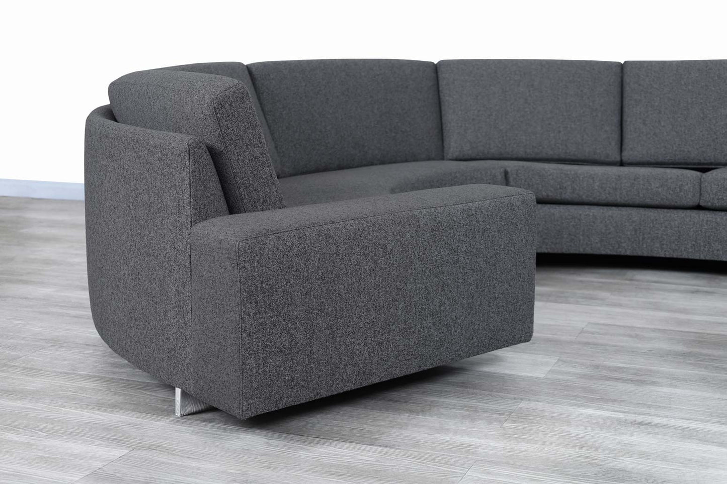 Vintage Chrome Circular Sectional Sofa by Milo Baughman