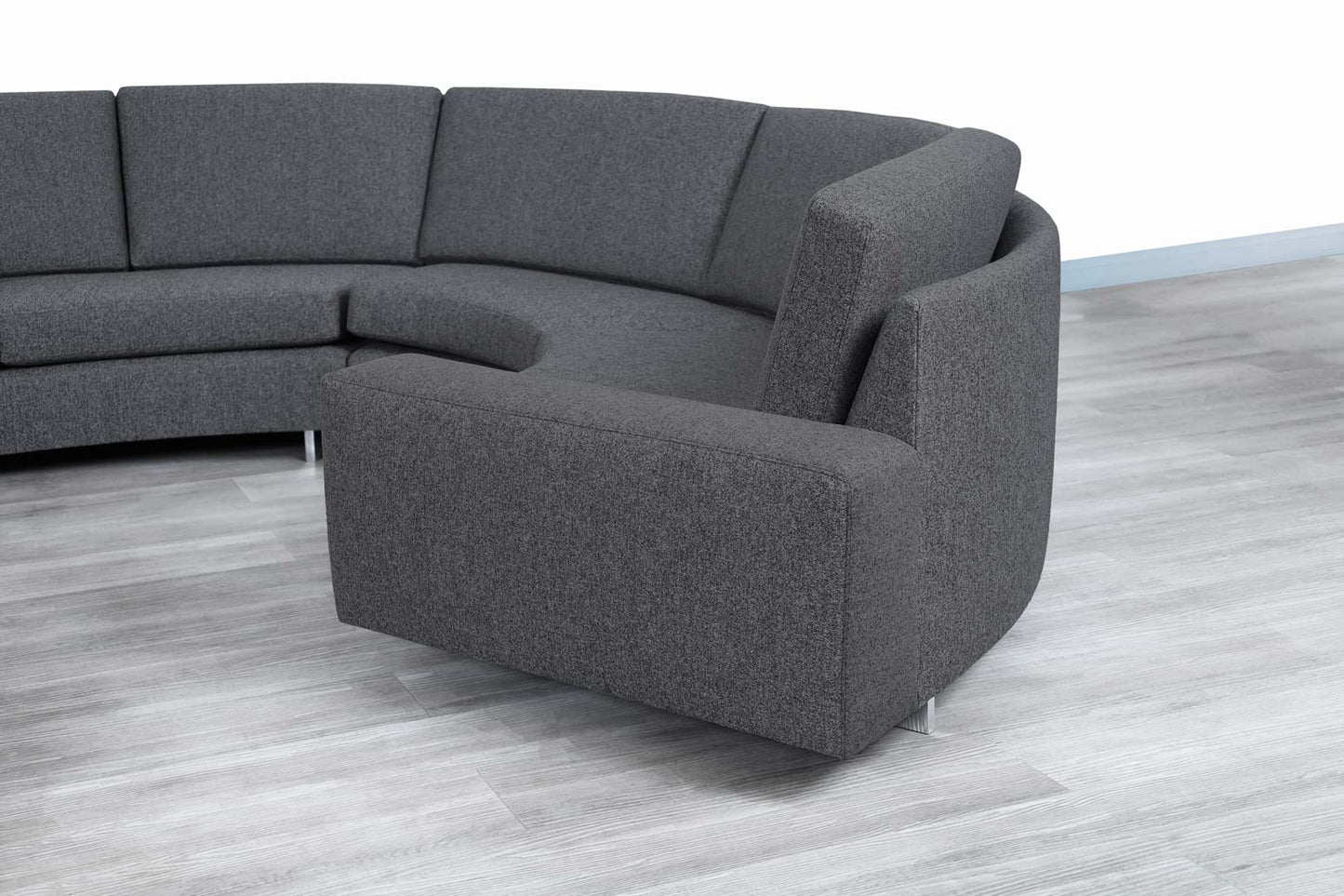 Vintage Chrome Circular Sectional Sofa by Milo Baughman