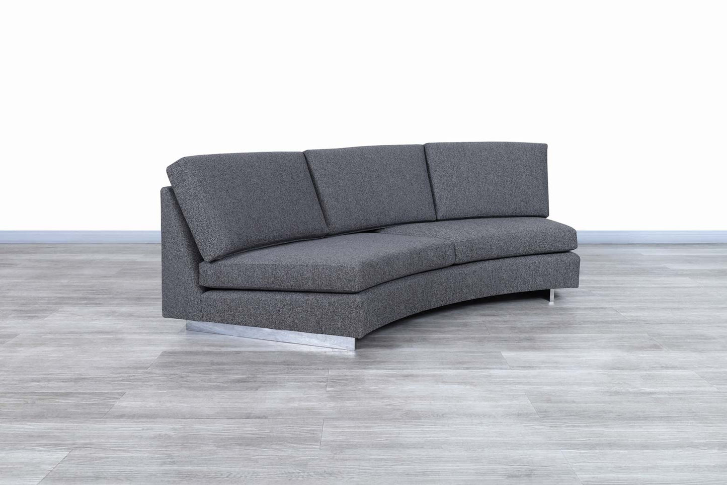 Vintage Chrome Circular Sectional Sofa by Milo Baughman