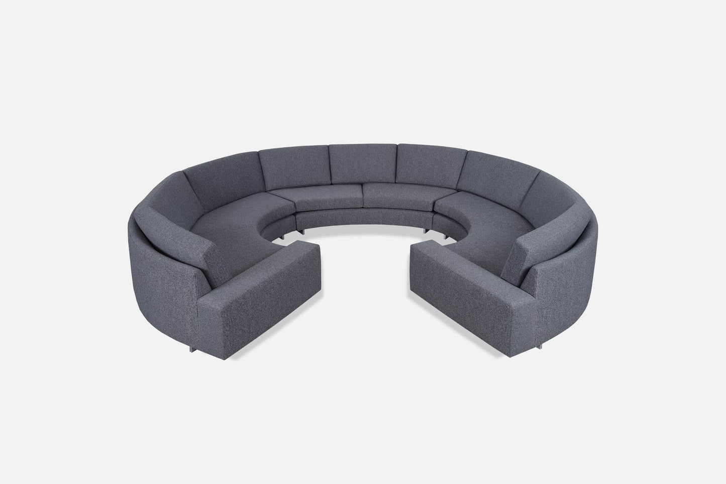 Vintage Chrome Circular Sectional Sofa by Milo Baughman