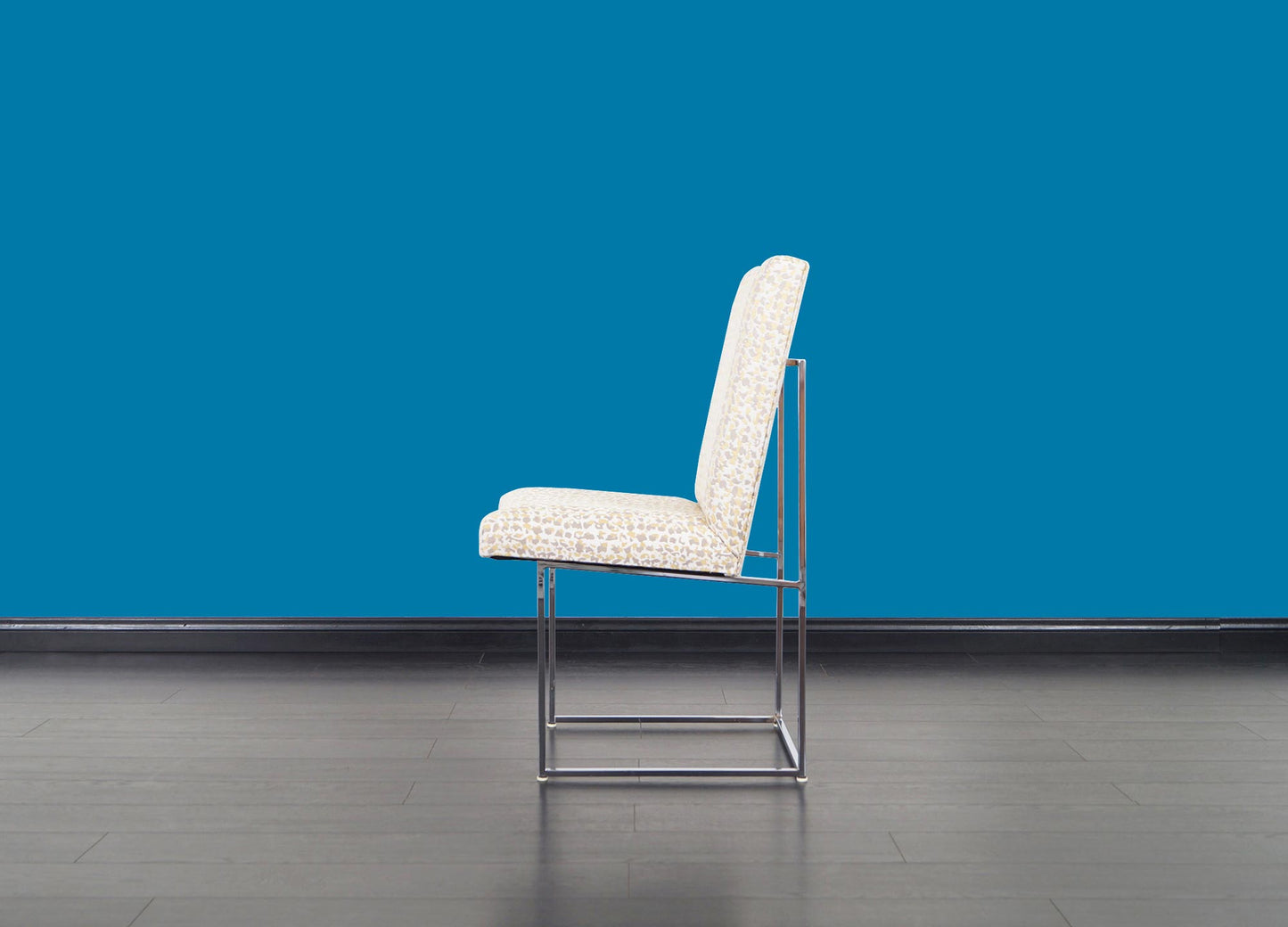 Vintage Chrome "Thin Line" Dining Chairs by Milo Baughman