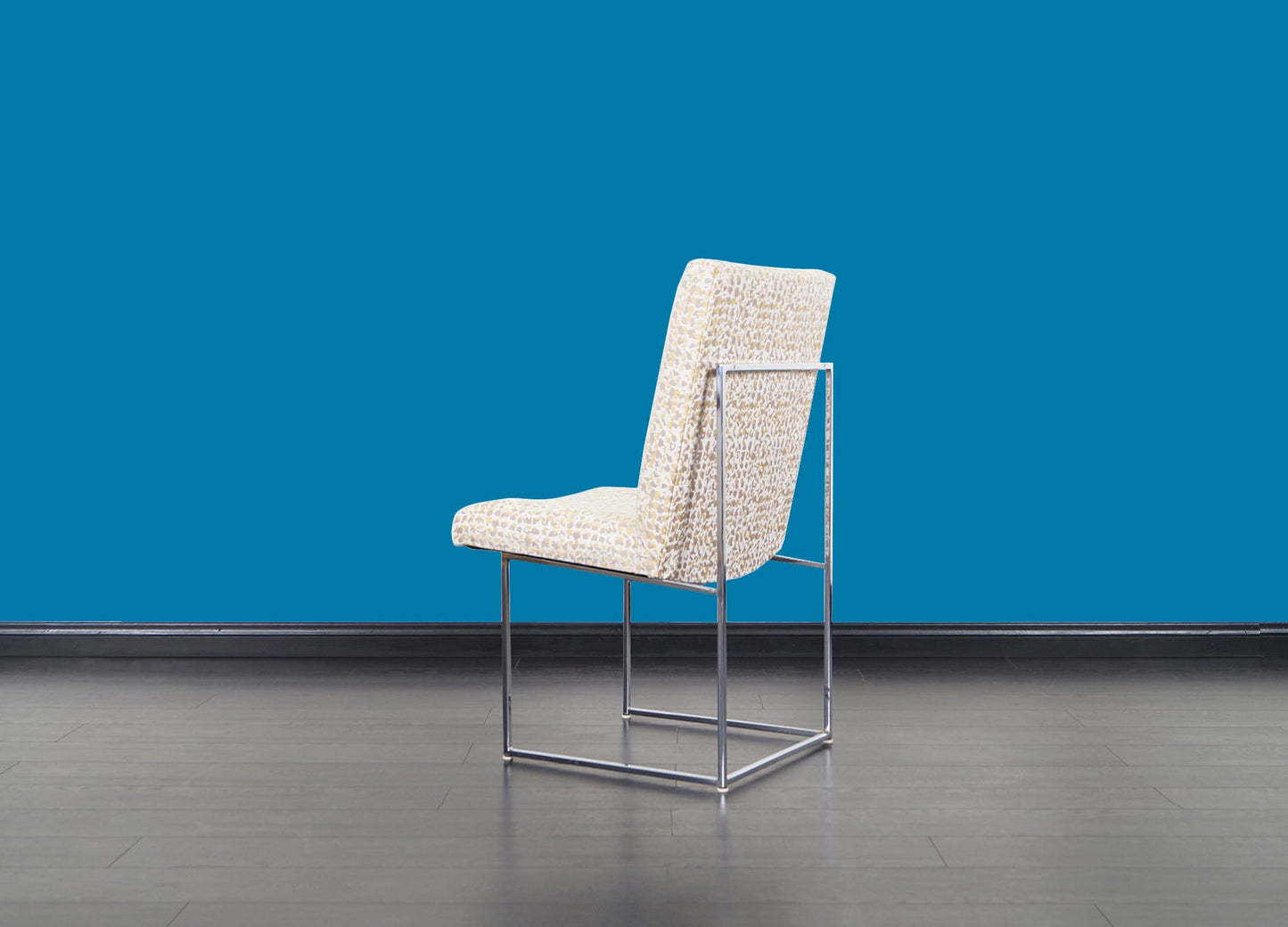 Vintage Chrome "Thin Line" Dining Chairs by Milo Baughman