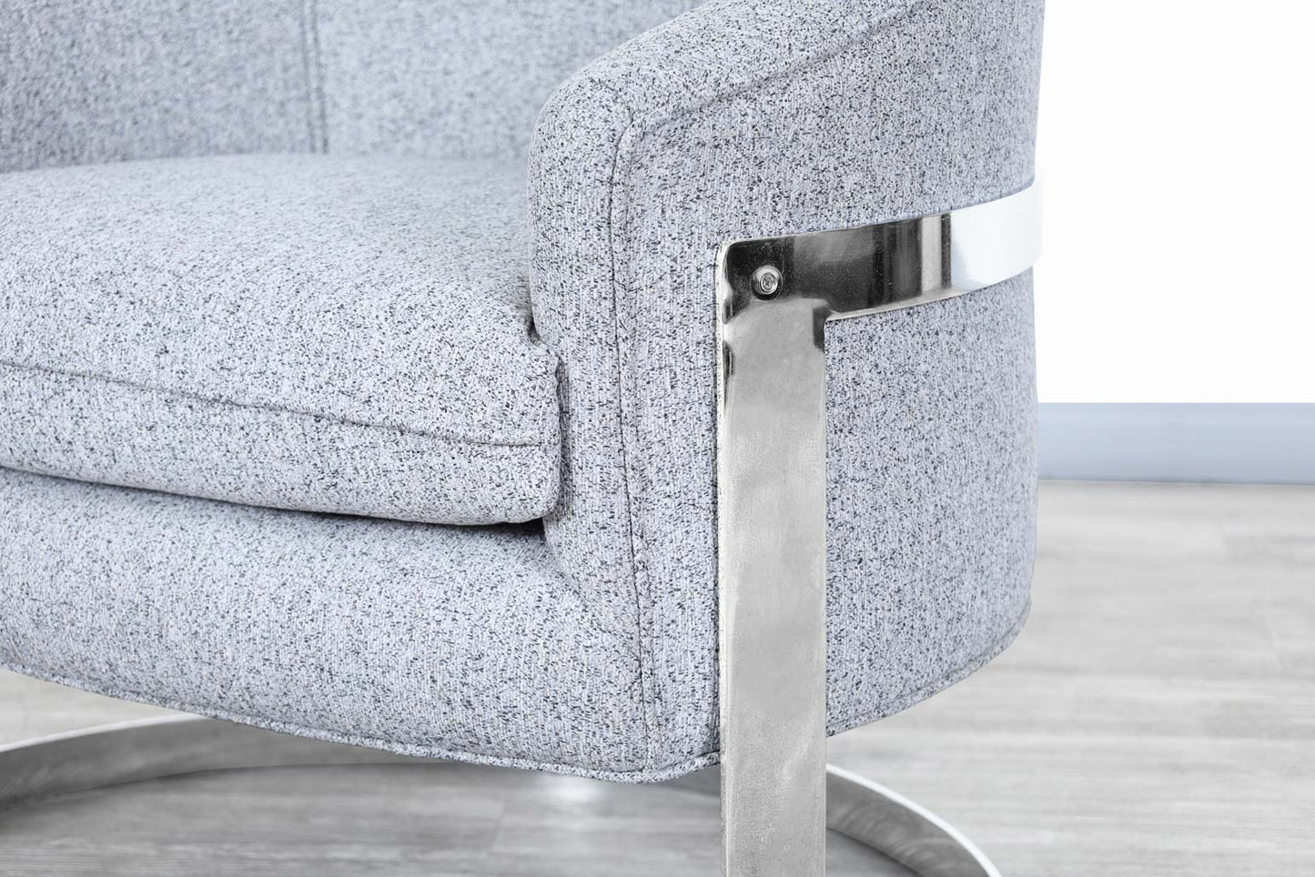 Vintage Chrome "Barrel" Lounge Chairs Attributed to Milo Baughman