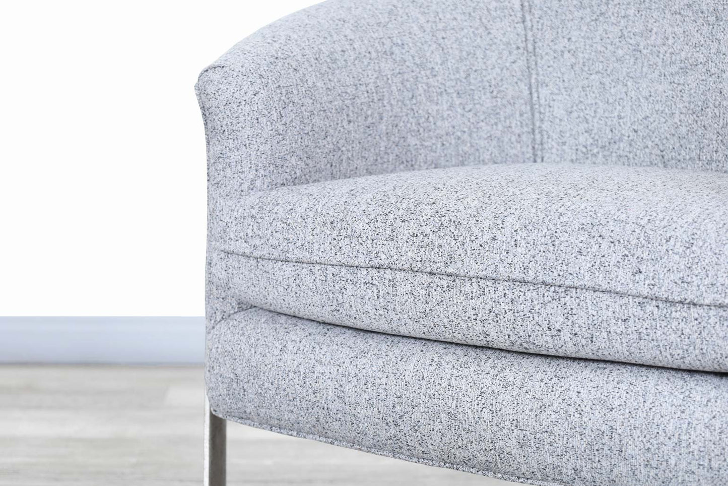 Vintage Chrome "Barrel" Lounge Chairs Attributed to Milo Baughman