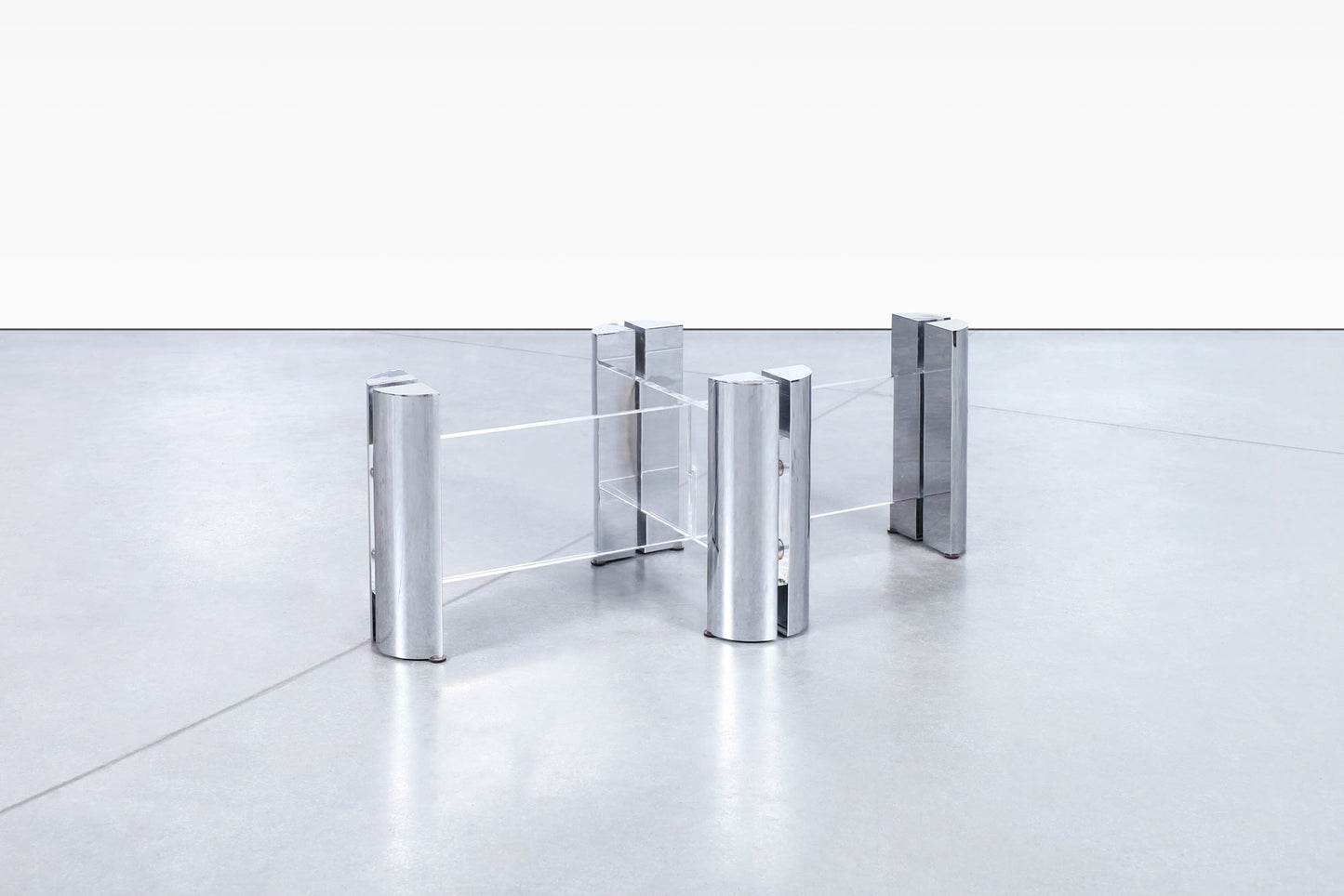 Vintage Chrome and Lucite Coffee Table
