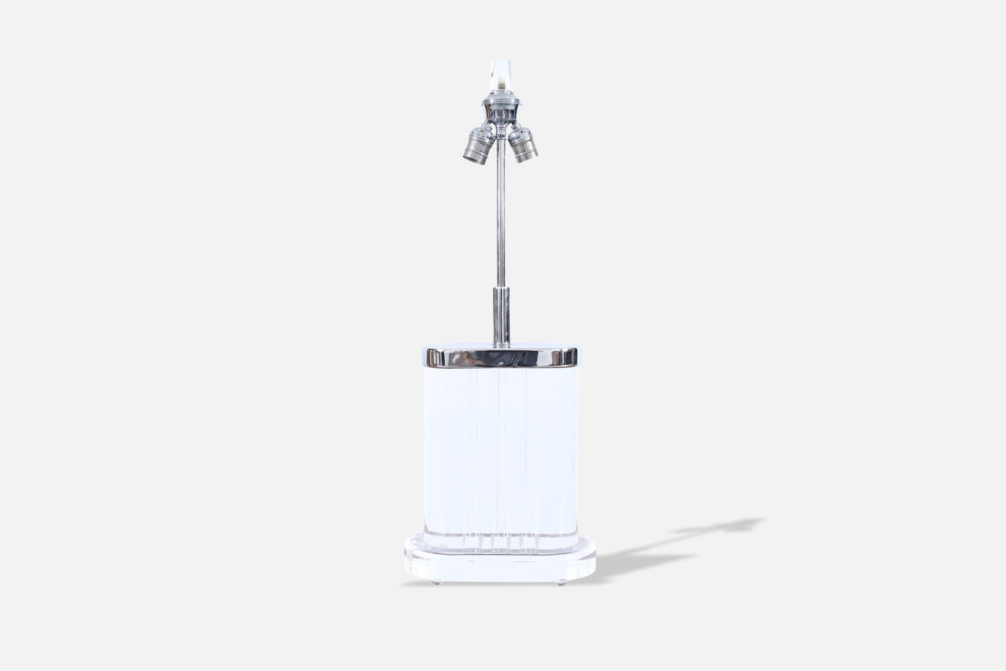 Vintage Chrome and Lucite Table Lamp