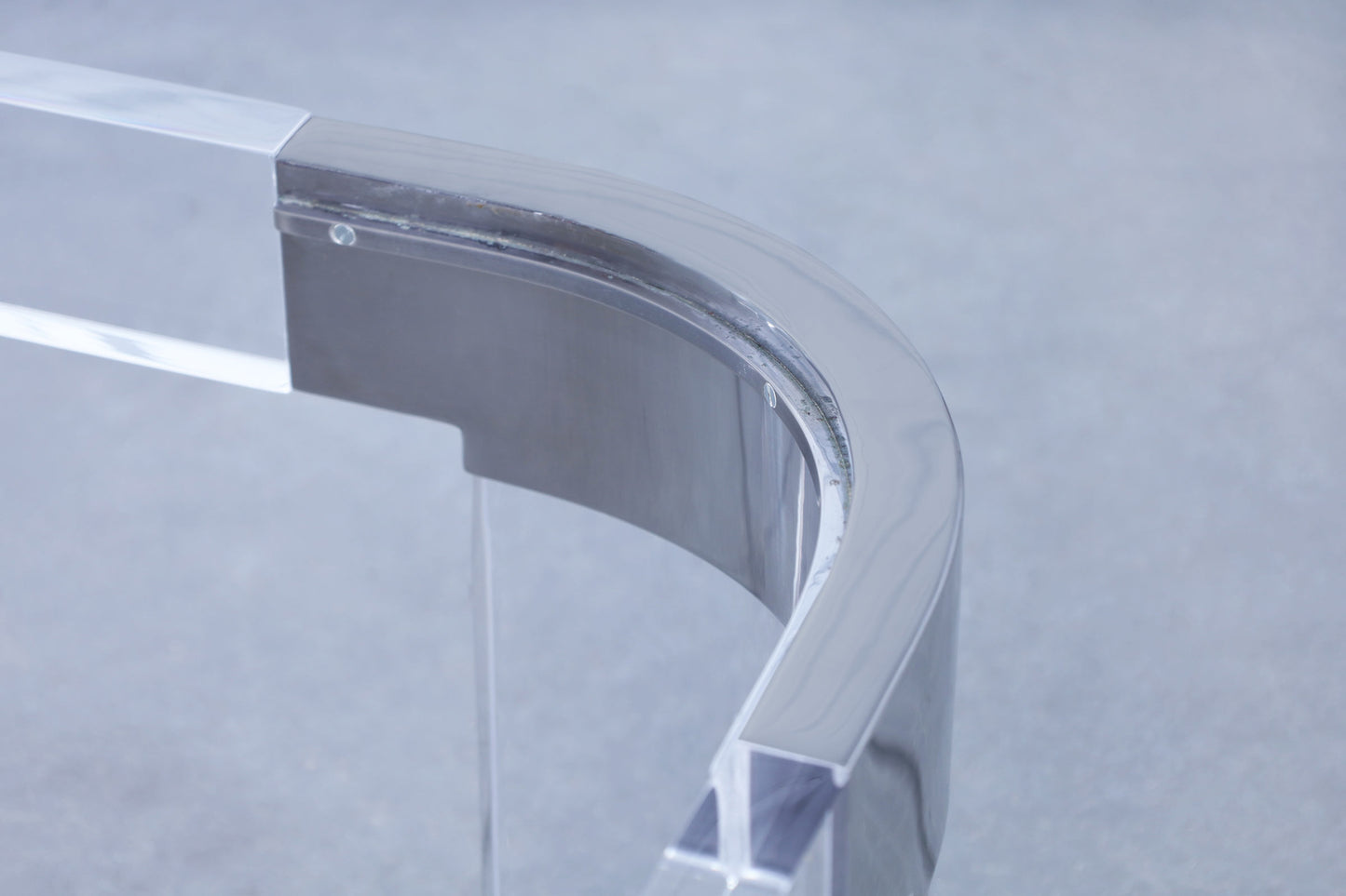 Vintage Chrome and Lucite “Waterfall” Coffee Table by Charles Hollis Jones