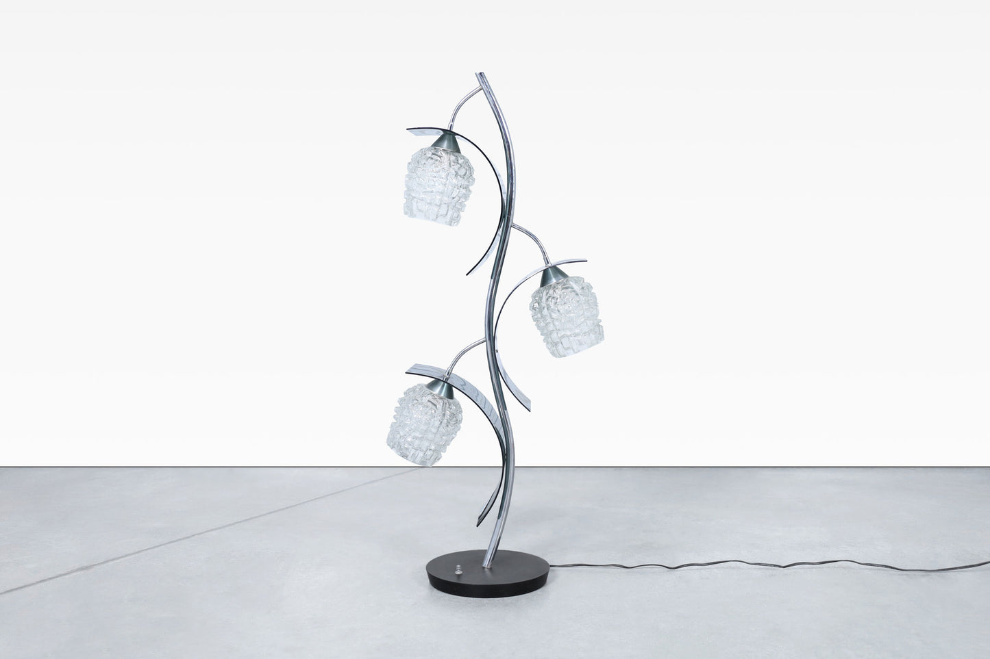 Vintage Crystal and Chrome Lamp