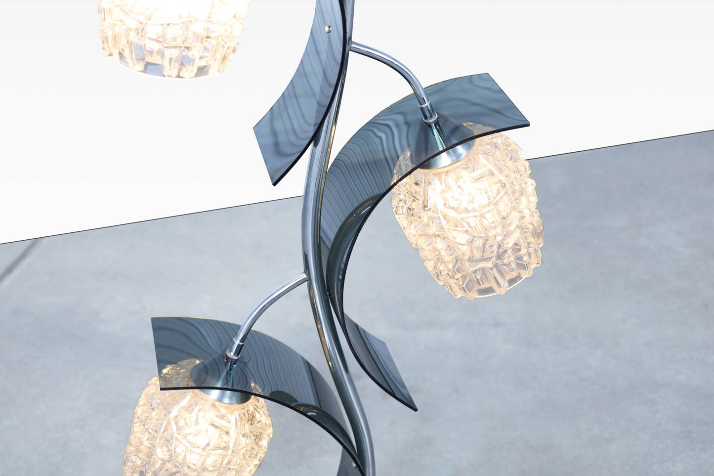 Vintage Crystal and Chrome Lamp