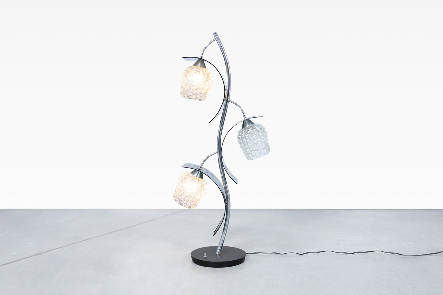 Vintage Crystal and Chrome Lamp