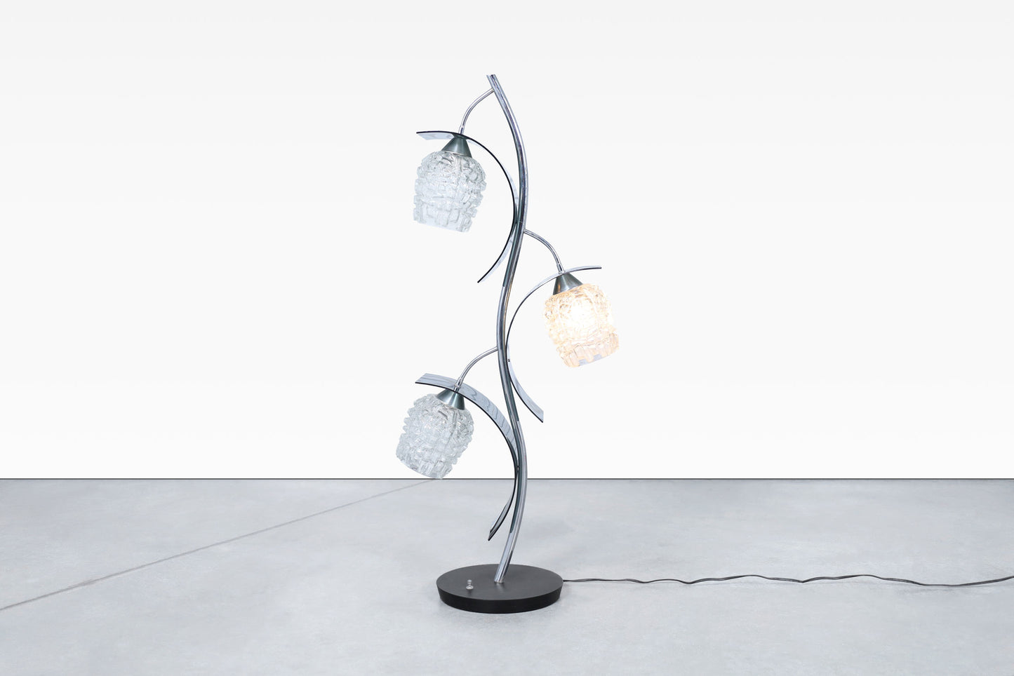 Vintage Crystal and Chrome Lamp