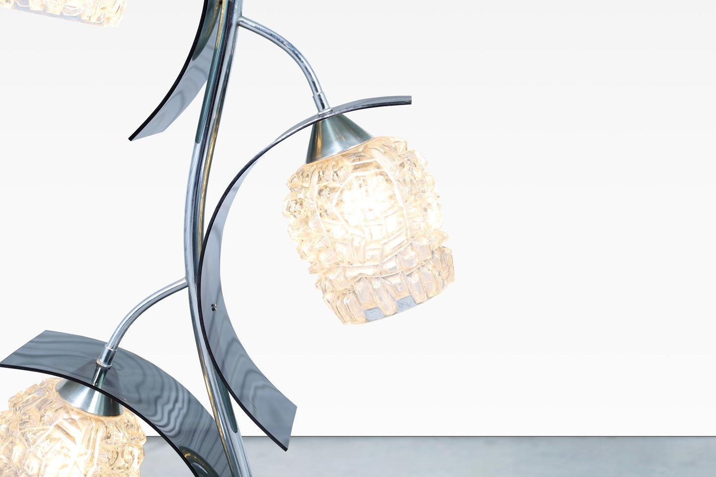 Vintage Crystal and Chrome Lamp