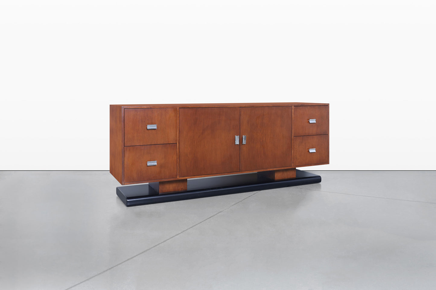 Vintage Custom-Made Walnut Credenza