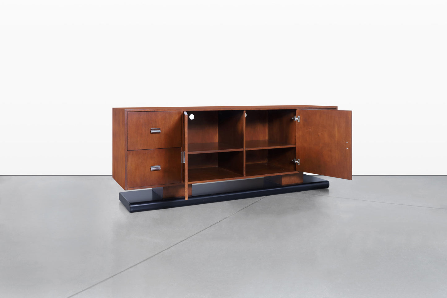 Vintage Custom-Made Walnut Credenza