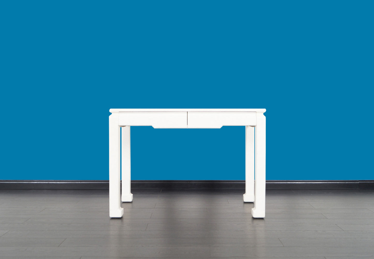 Vintage Embossed Leather Desk by Karl Springer