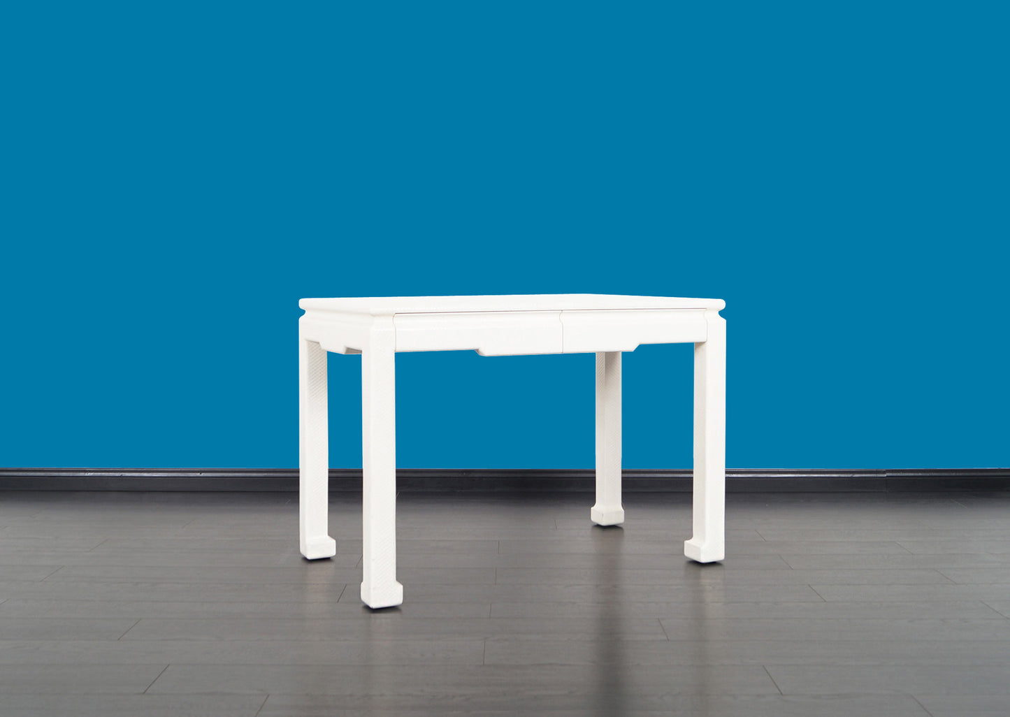 Vintage Embossed Leather Desk by Karl Springer