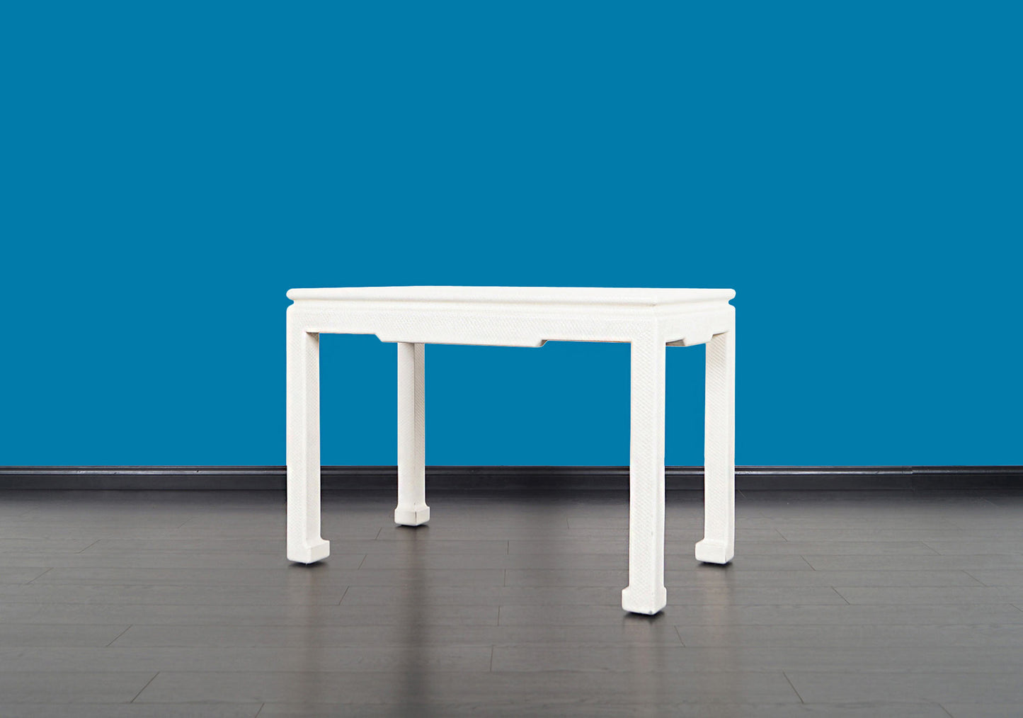 Vintage Embossed Leather Desk by Karl Springer