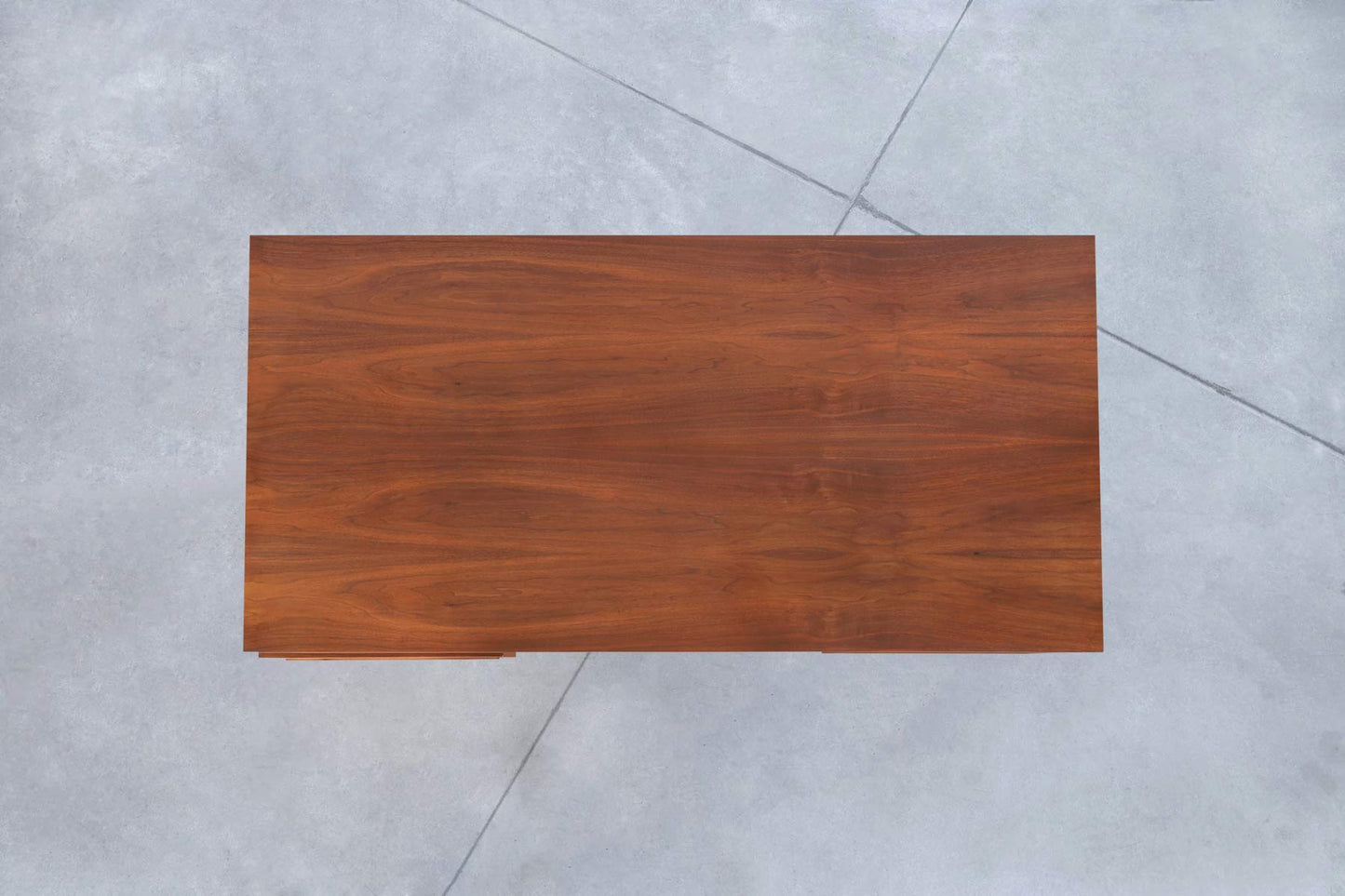 Vintage Walnut and Chrome Executive Desk by John Keal