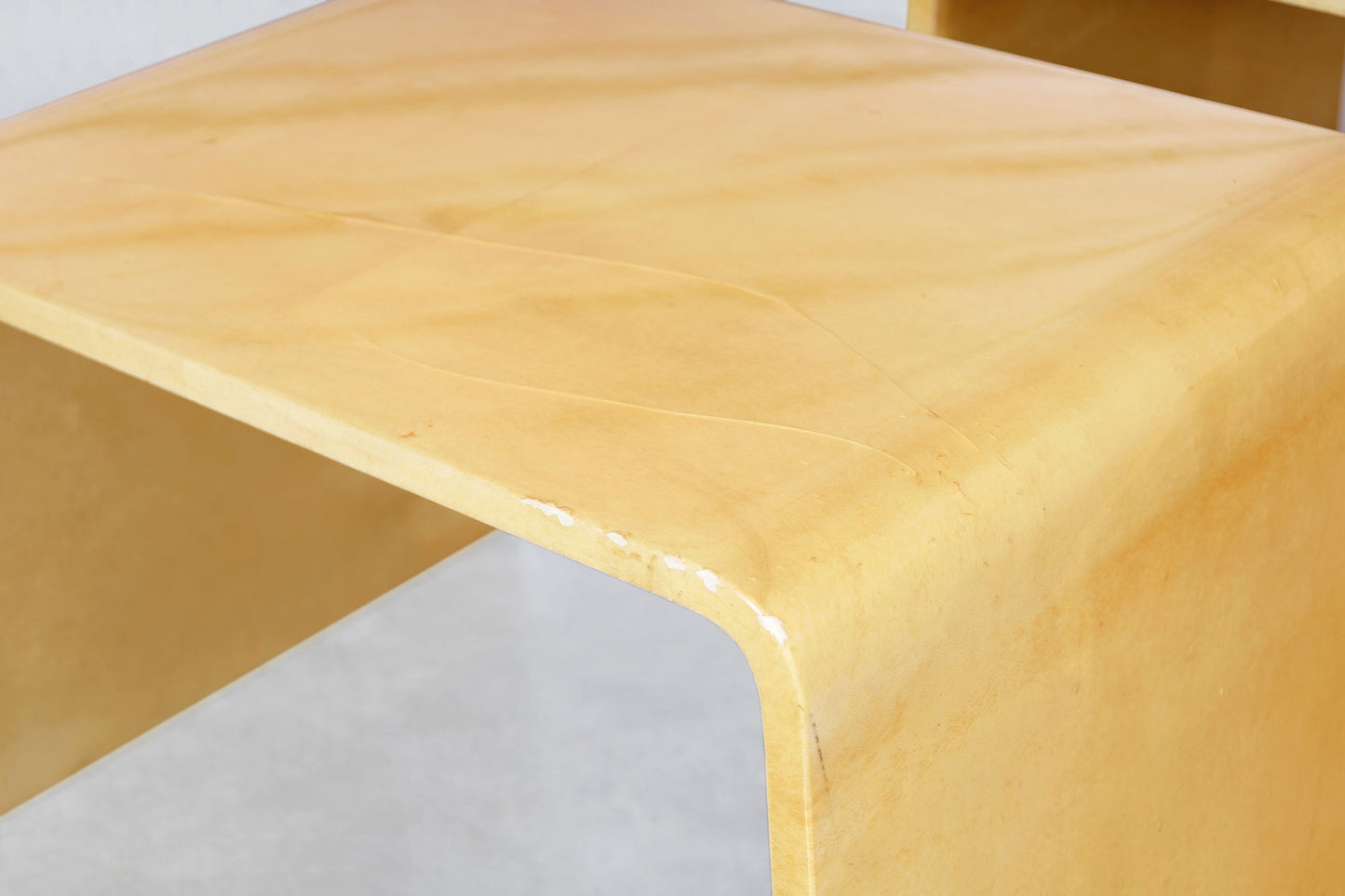 Vintage Goatskin "Waterfall" Nesting Tables by Aldo Tura
