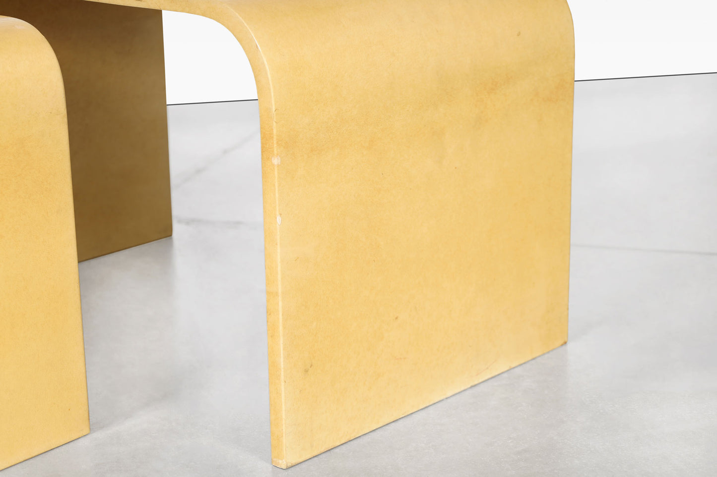 Vintage Goatskin "Waterfall" Nesting Tables by Aldo Tura