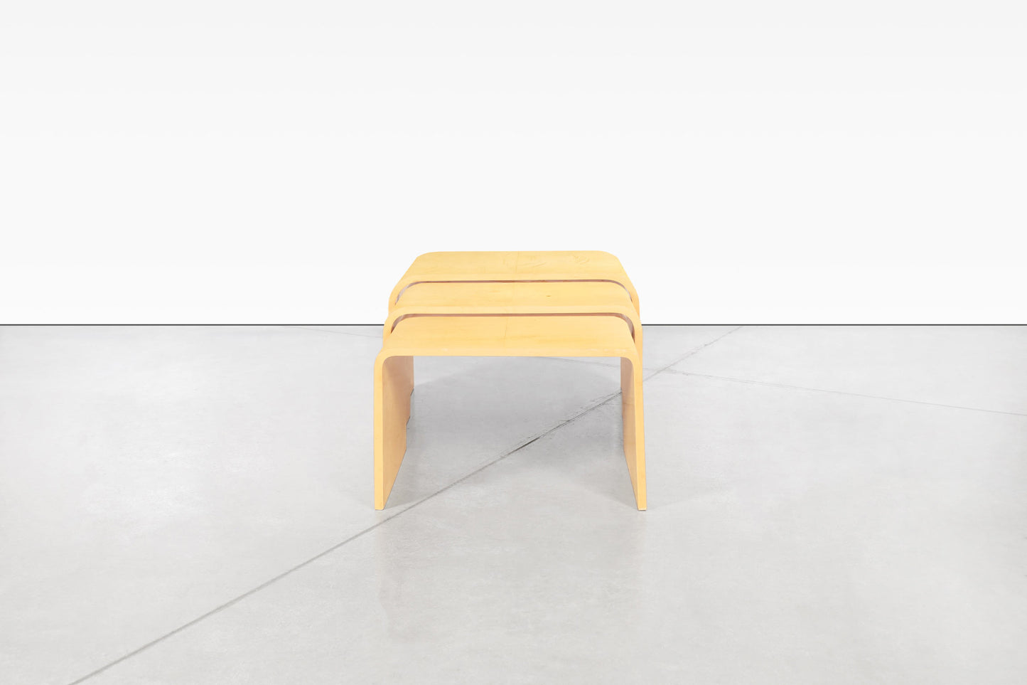 Vintage Goatskin "Waterfall" Nesting Tables by Aldo Tura