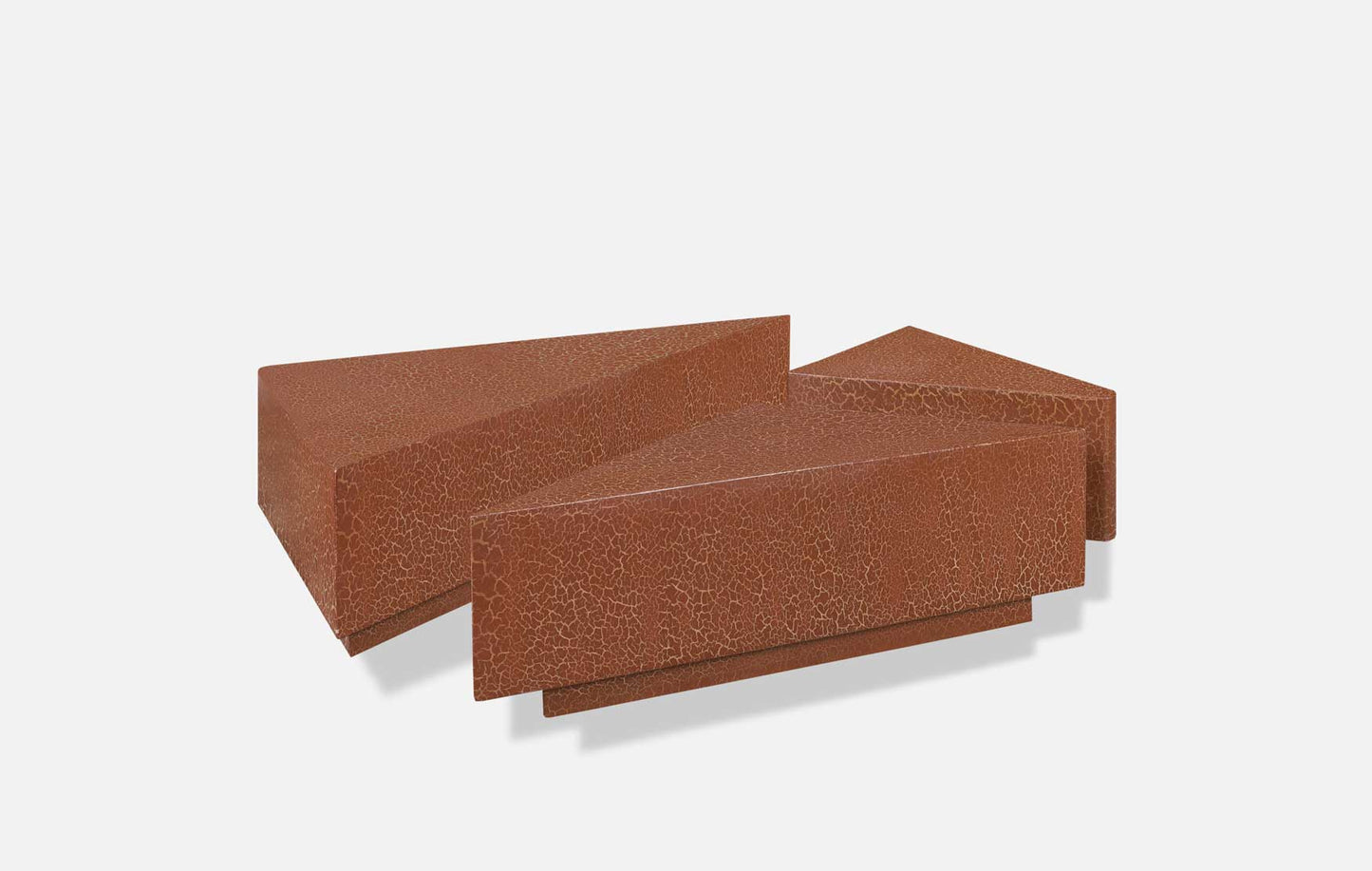 Vintage Hand Painted Craquelure Coffee Table