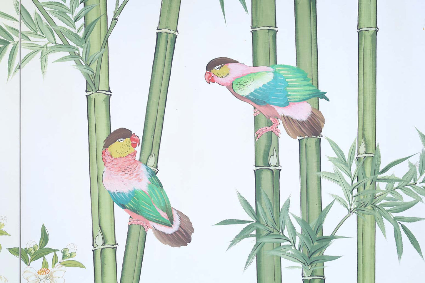 Vintage Hand-Painted Screen Panels by Robert Crowder