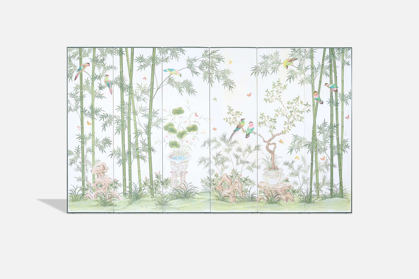 Vintage Hand-Painted Screen Panels by Robert Crowder