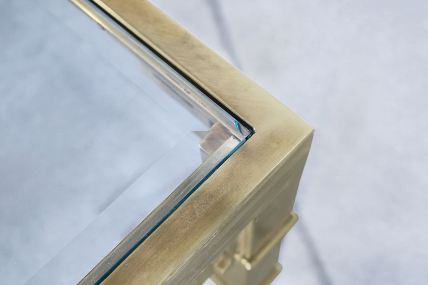 Vintage Hollywood Regency Brass Coffee Table by Mastercraft
