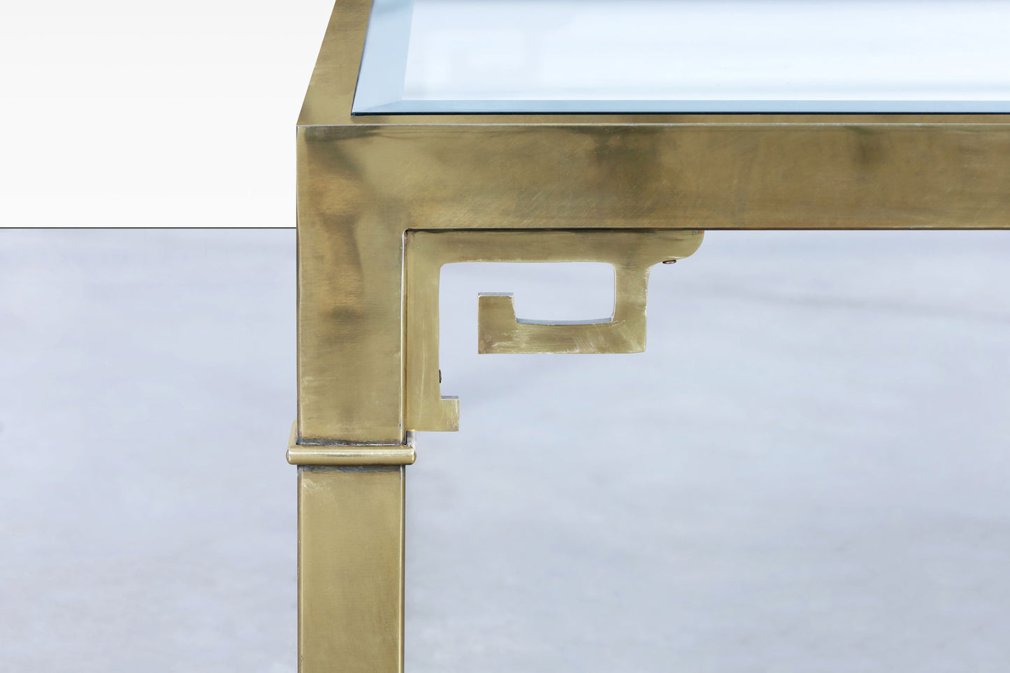Vintage Hollywood Regency Brass Coffee Table by Mastercraft