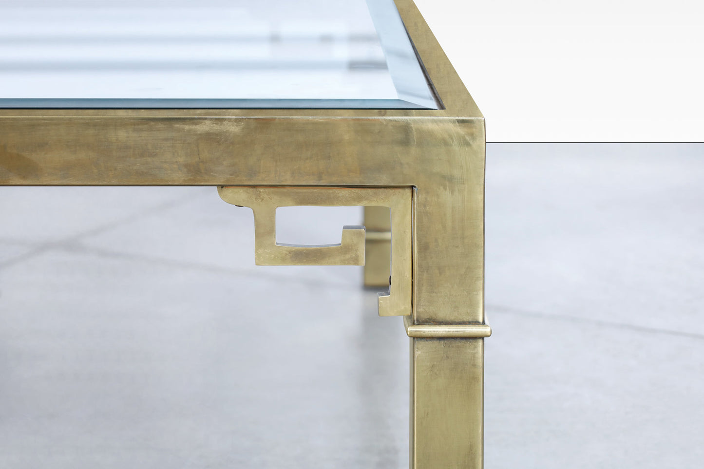 Vintage Hollywood Regency Brass Coffee Table by Mastercraft