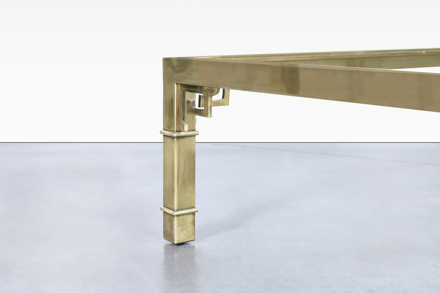 Vintage Hollywood Regency Brass Coffee Table by Mastercraft