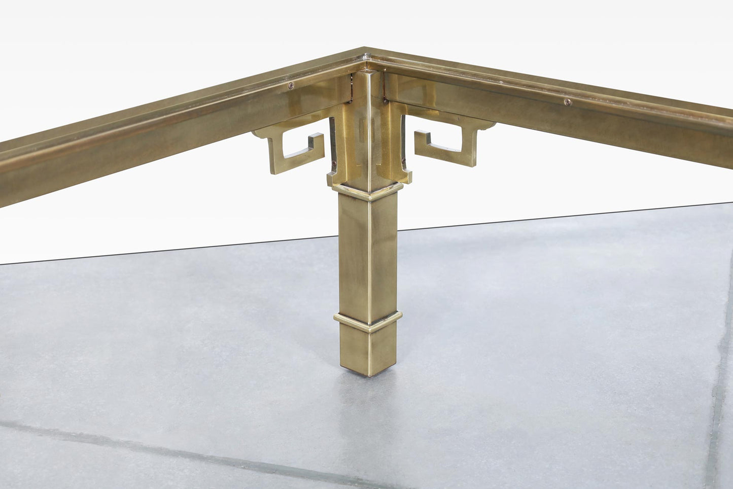 Vintage Hollywood Regency Brass Coffee Table by Mastercraft