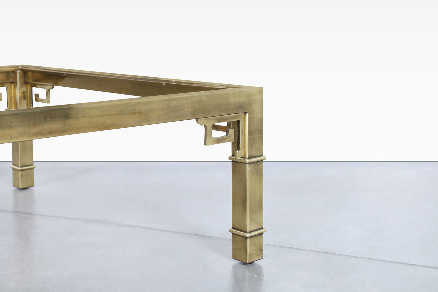 Vintage Hollywood Regency Brass Coffee Table by Mastercraft